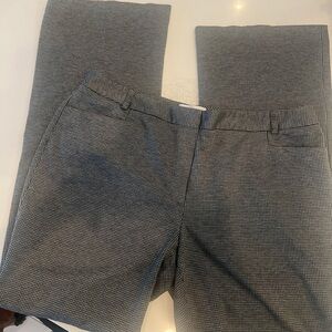 Calvin Klein Women's Black and White Checkered Flare Pants